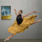 Handmade Leinwandbild Ballerina 70x50x2cm