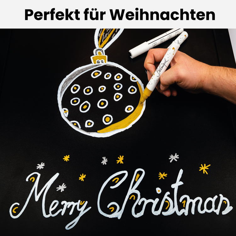 kreidemarker gold tafel set flüssigkreide