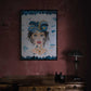 Handgemaltes Wandbild - Acrylbild Faszinierende Frau 80x60x2cm