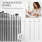 BELMIQUE Aquarellpinsel Set 12-teilig – Watercolor Brush Set mit Rolltasche für Aquarell, Gouache & Acryl