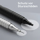 1x Druckbleistift 0.3/0.5/0.7/2.0 mm – Metall, tiefes Schwerpunktdesign