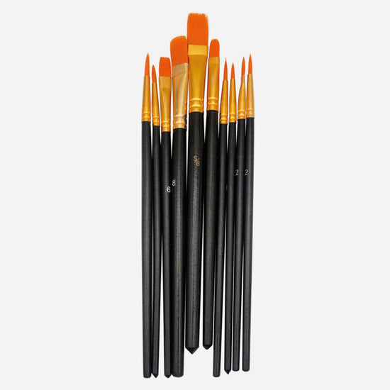 Belmique Künstlerpinsel - Verschiedene Größen für Acrylmalerei & Ölmalereil 10 Stück