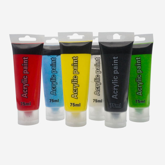 Belmique Acrylfarben Set - 8x 75ml - für Leinwand, Holz, Papier, Keramik