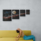 Handgemaltes Wandbild - Acrylbild Nebel 70x50x2cm - 4 Teile
