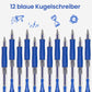 12 blaue Kugelschreiber