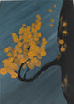Handgemaltes Wandbild - Acrylbild Goldener Baum 70x50x2cm