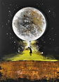 Handmade Leinwandbild Catch the Moon 80x60x2cm